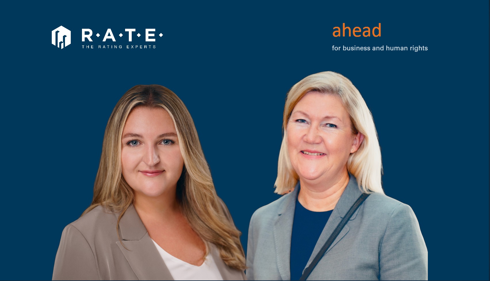 Chiara Bernd (R.A.T.E. GmbH) and Pia Rudolfsson Goyer, Founder of Ahead for Business and Human Rights